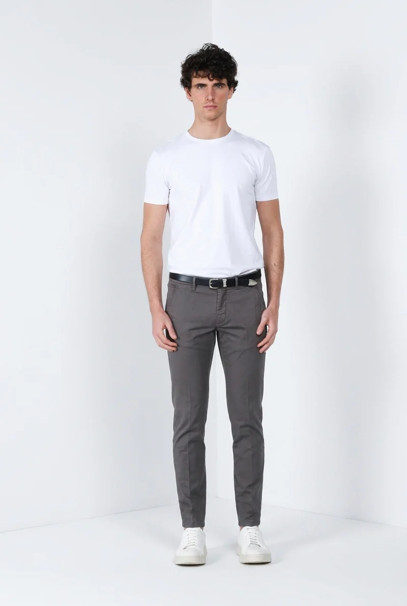 Torino Travel pantalon chino homme en satin technique travel stretch slim fit