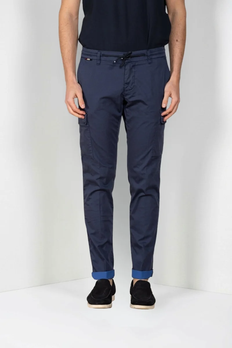 Chile Jogger pantalon cargo homme en satin technique travel stretch extra slim fit