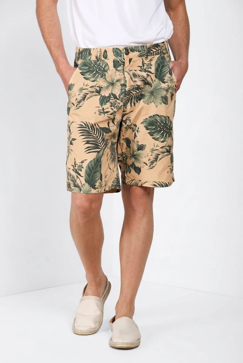 Denver M74 bermuda cargo homme en toile imprimé hawaïen relaxed fit