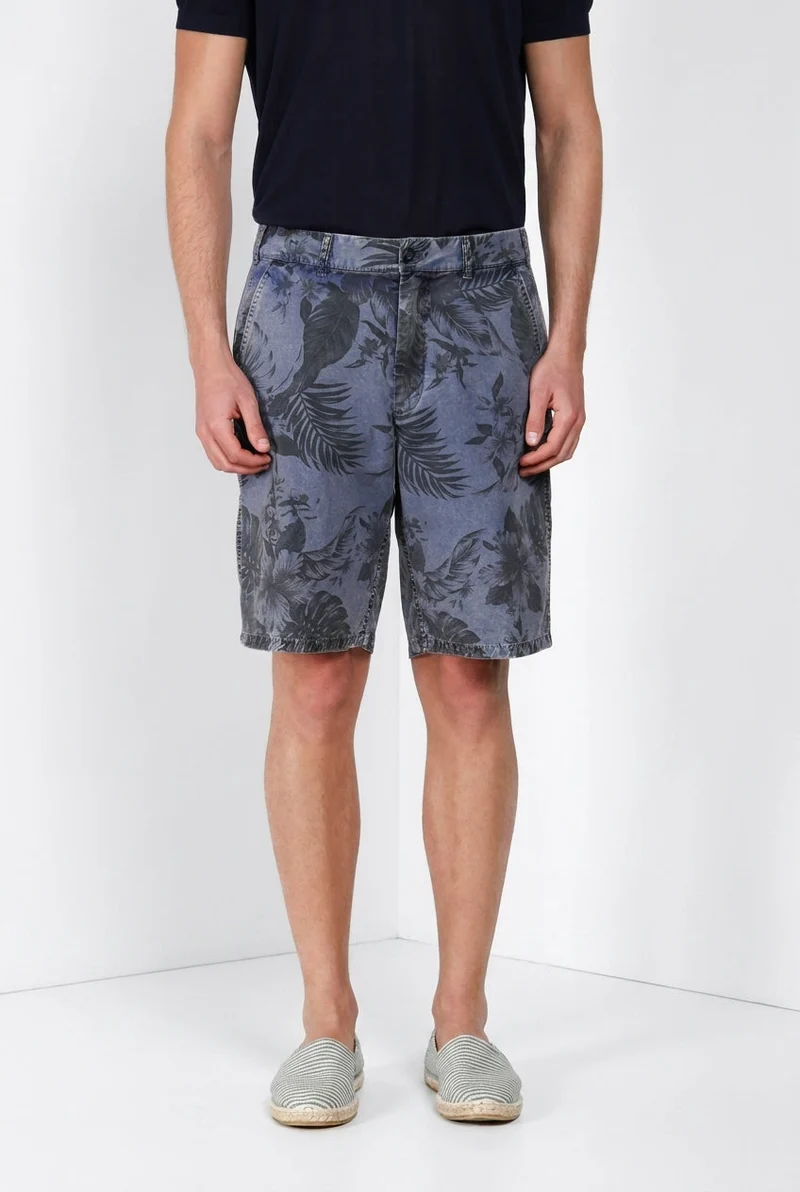 Denver M74 bermuda cargo homme en toile imprimé hawaïen relaxed fit