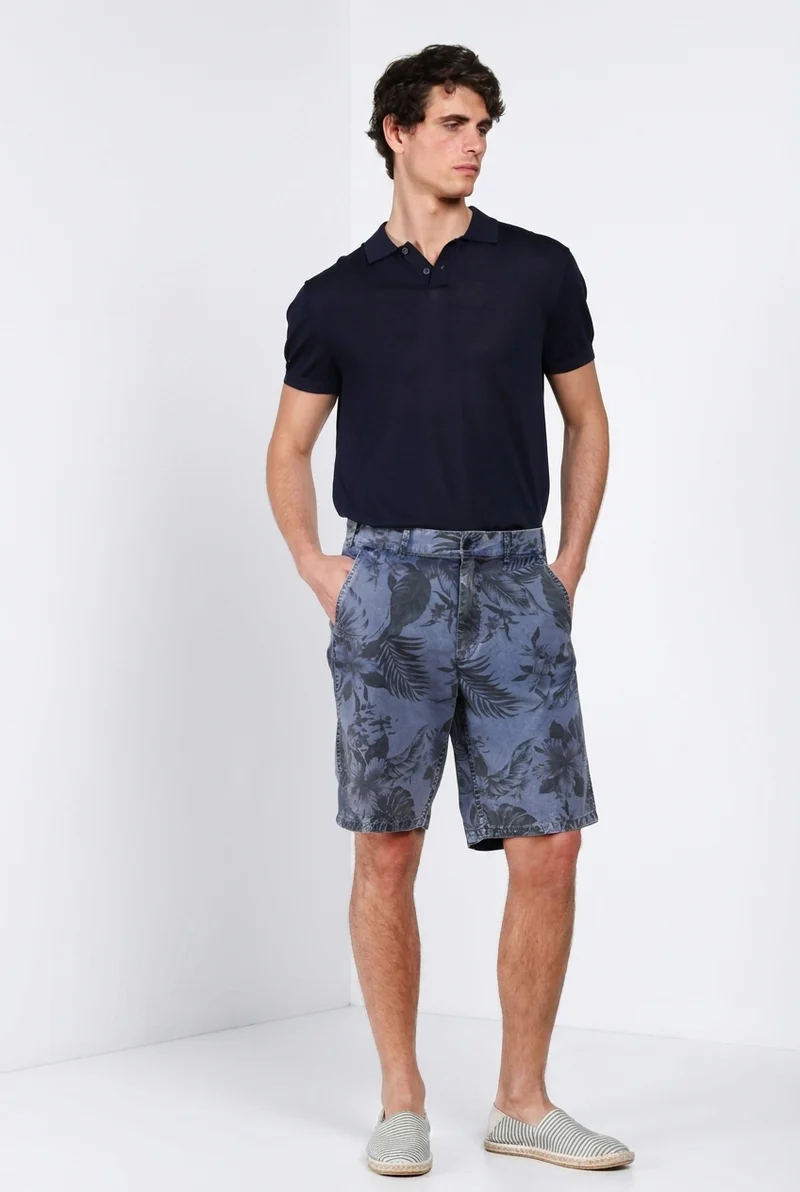 Denver M74 bermuda cargo homme en toile imprimé hawaïen relaxed fit