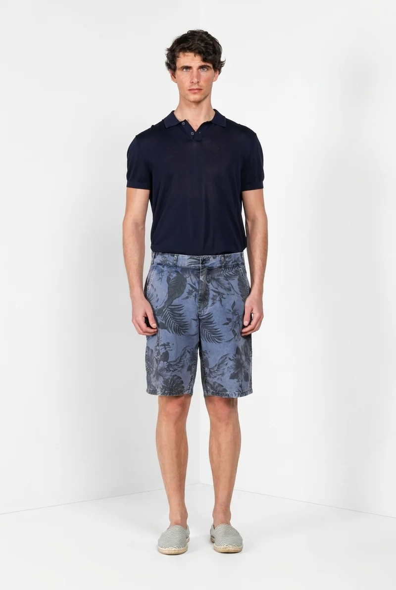 Denver M74 bermuda cargo homme en toile imprimé hawaïen relaxed fit