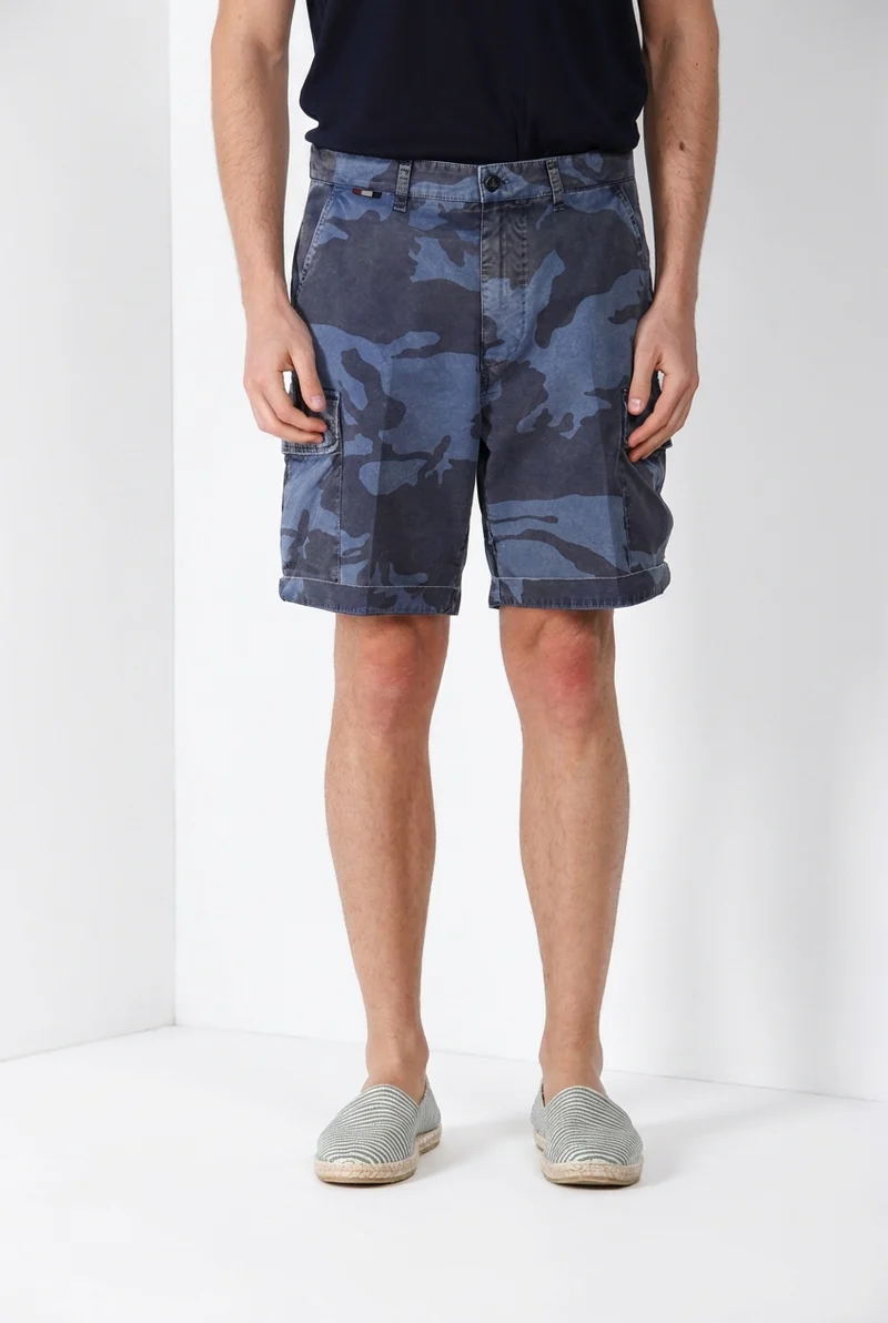 Chile M74 bermuda cargo homme en toile imprimé camouflage relaxed fit