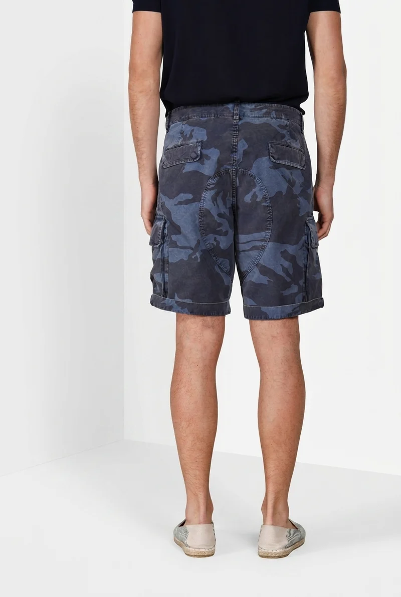 Chile M74 bermuda cargo homme en toile imprimé camouflage relaxed fit