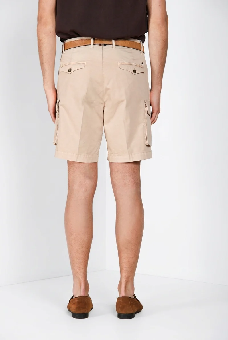 Cargo bermuda cargo homme en gabardine stretch relaxed fit