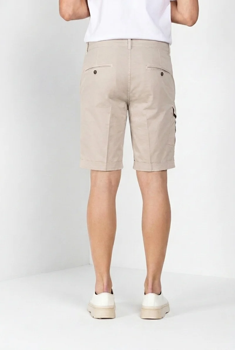 George Coolpocket bermuda cargo homme en gabardine stretch logo edition carrot fit ①