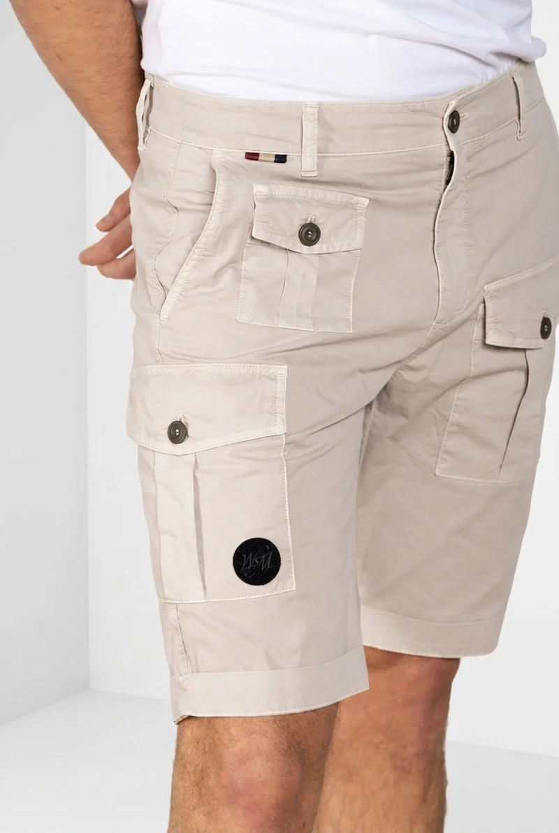 George Coolpocket bermuda cargo homme en gabardine stretch logo edition carrot fit ①