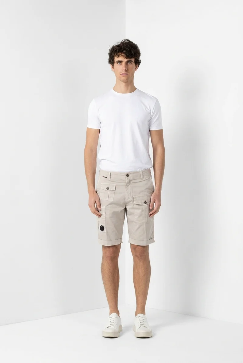 George Coolpocket bermuda cargo homme en gabardine stretch logo edition carrot fit ①
