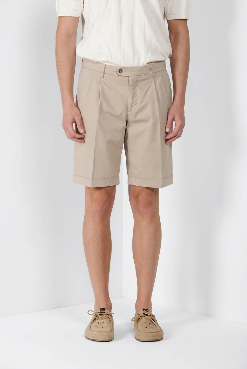 New York 2 Pinces bermuda chino homme en twill stretch regular fit
