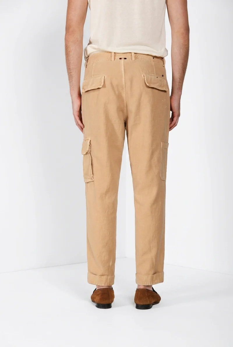 Cuba Work M74 pantalon cargo homme en coton flammè relaxed fit ①