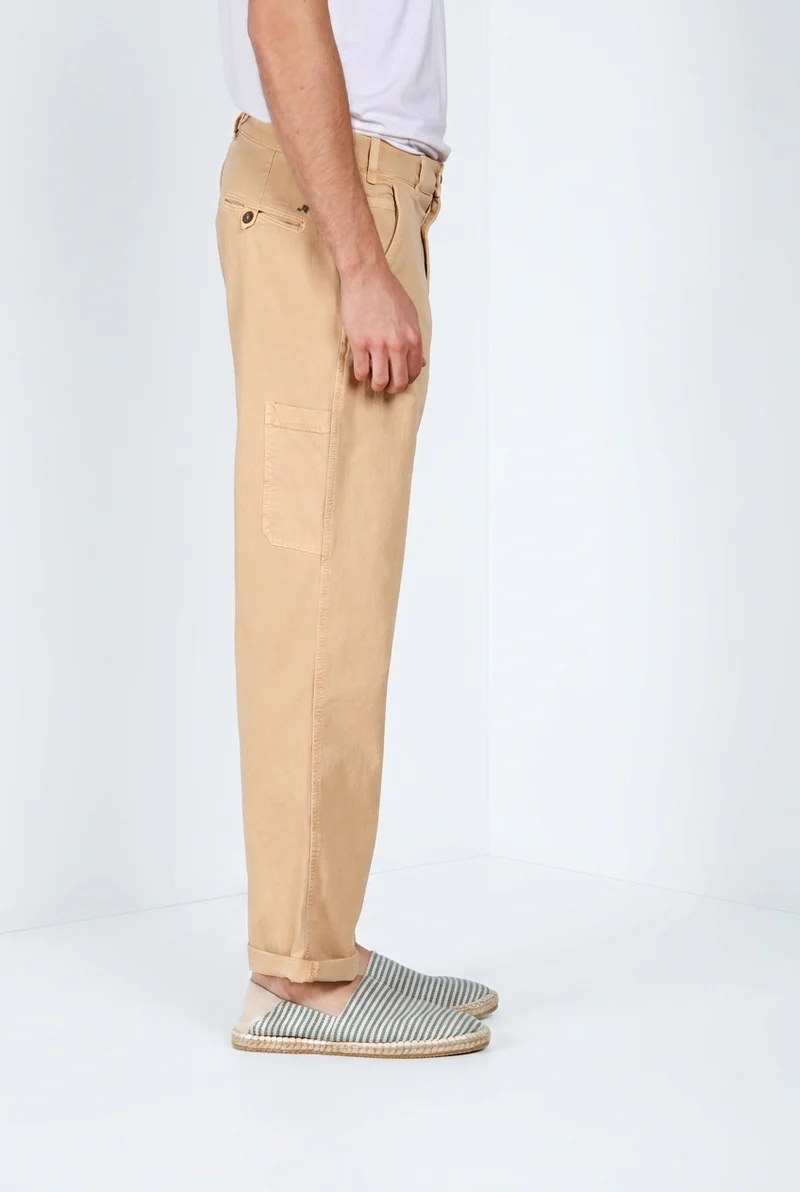 Denver M74 pantalon cargo homme en panama flammé relaxed fit
