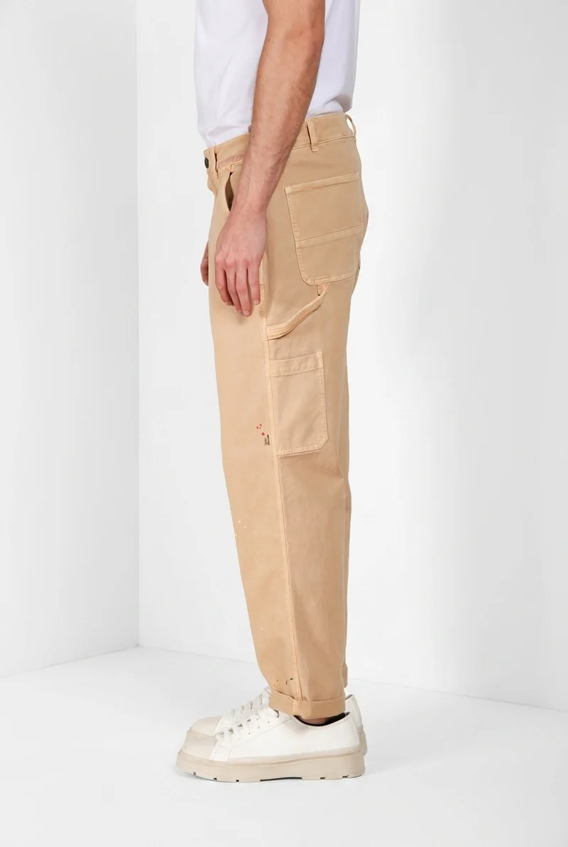 Dallas M74 pantalon cargo homme en bull stretch relaxed fit ①