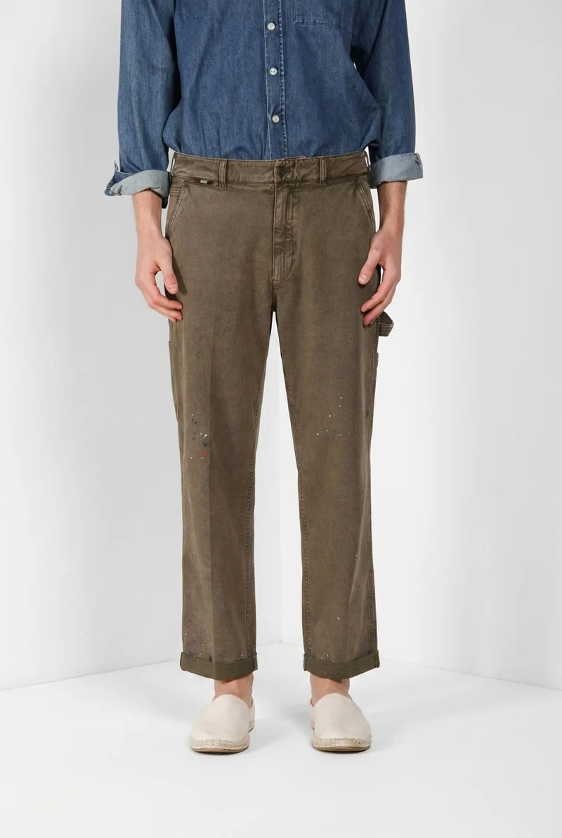 Dallas M74 pantalon cargo homme en bull stretch relaxed fit ①