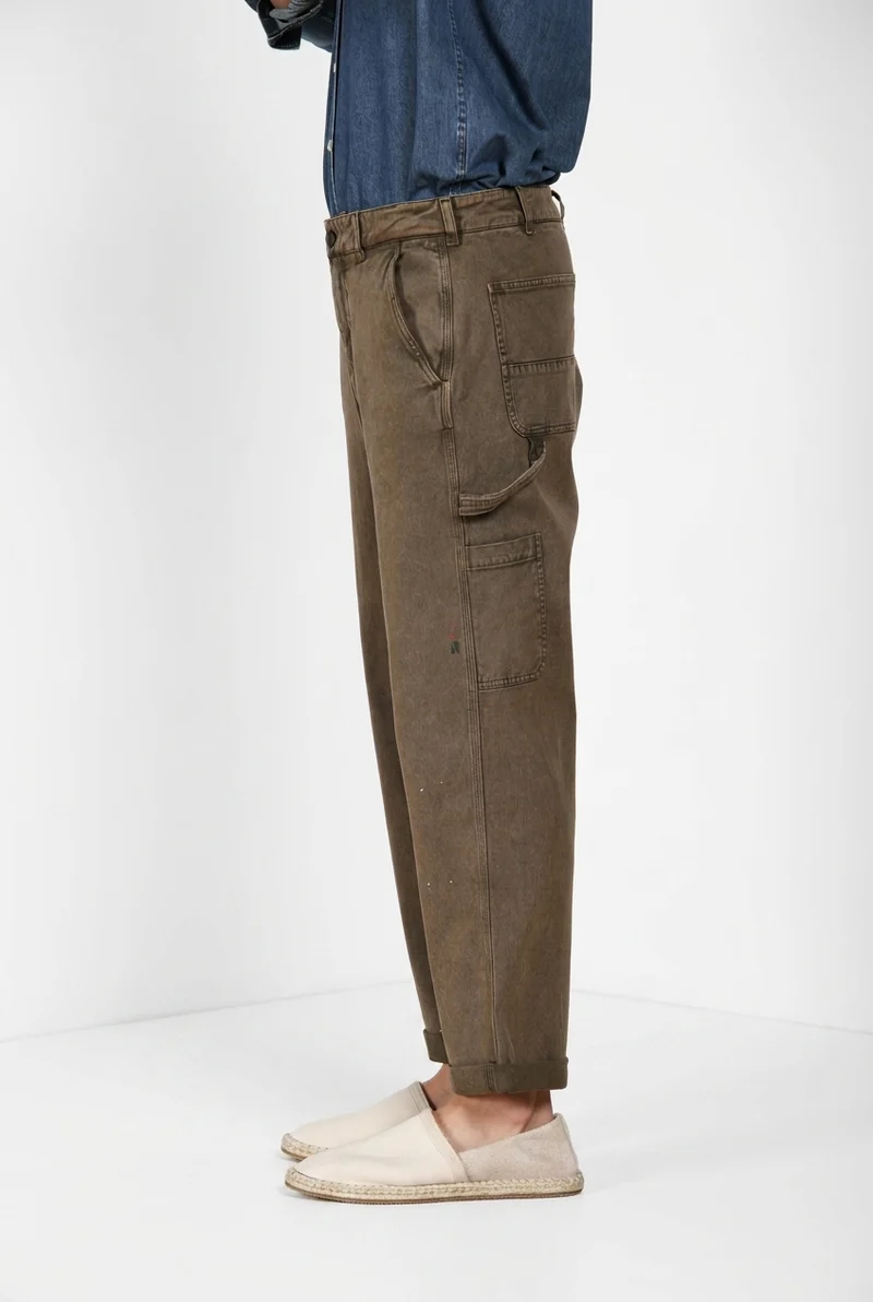 Dallas M74 pantalon cargo homme en bull stretch relaxed fit ①