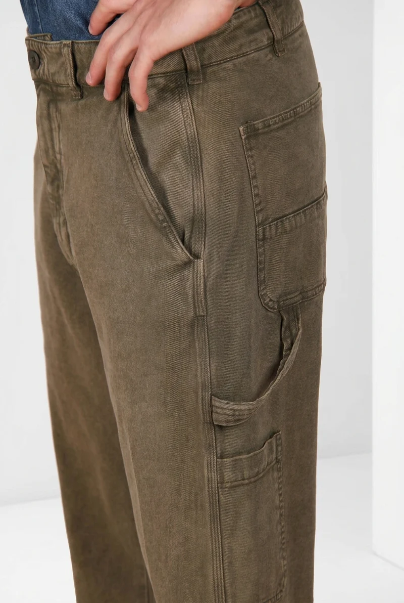 Dallas M74 pantalon cargo homme en bull stretch relaxed fit ①