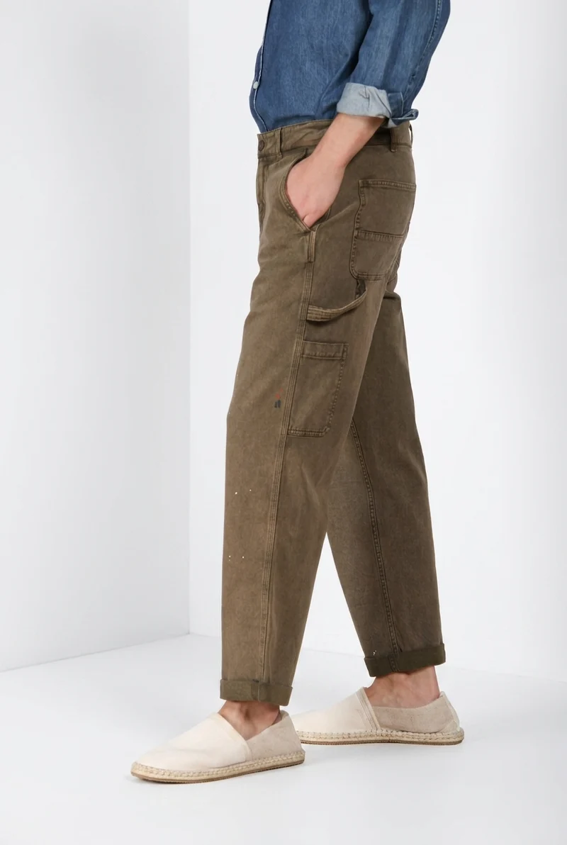 Dallas M74 pantalon cargo homme en bull stretch relaxed fit ①