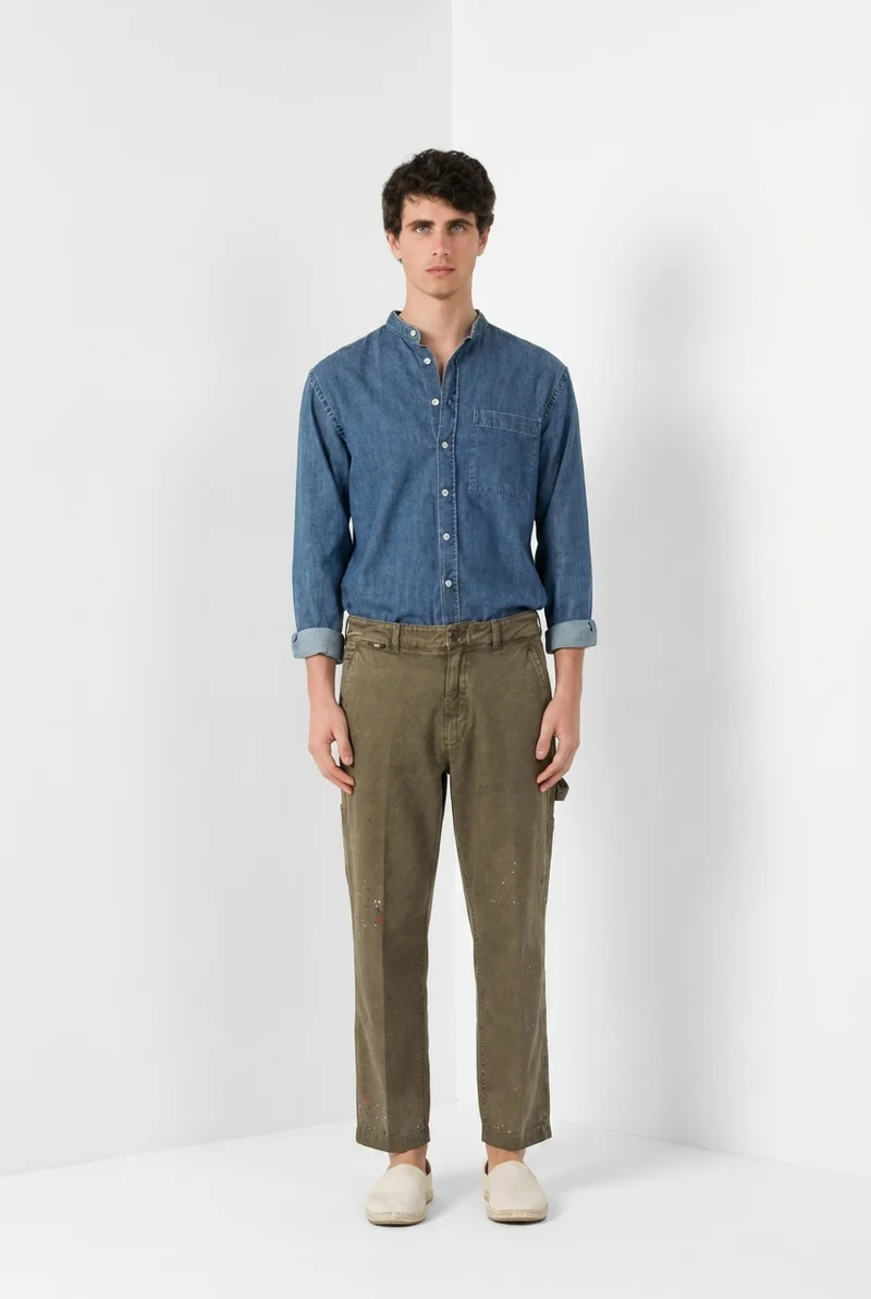 Dallas M74 pantalon cargo homme en bull stretch relaxed fit ①
