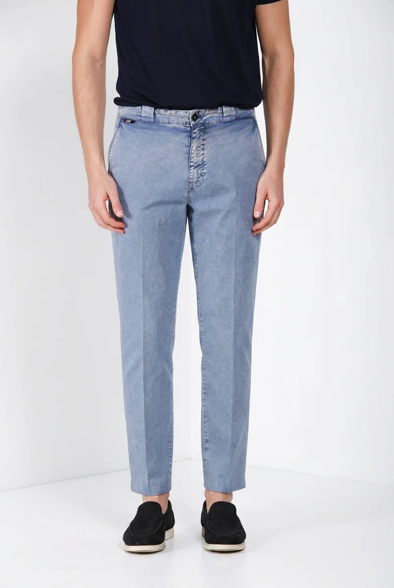 Madison M74 pantalon chino homme en twill léger stretch carrot fit
