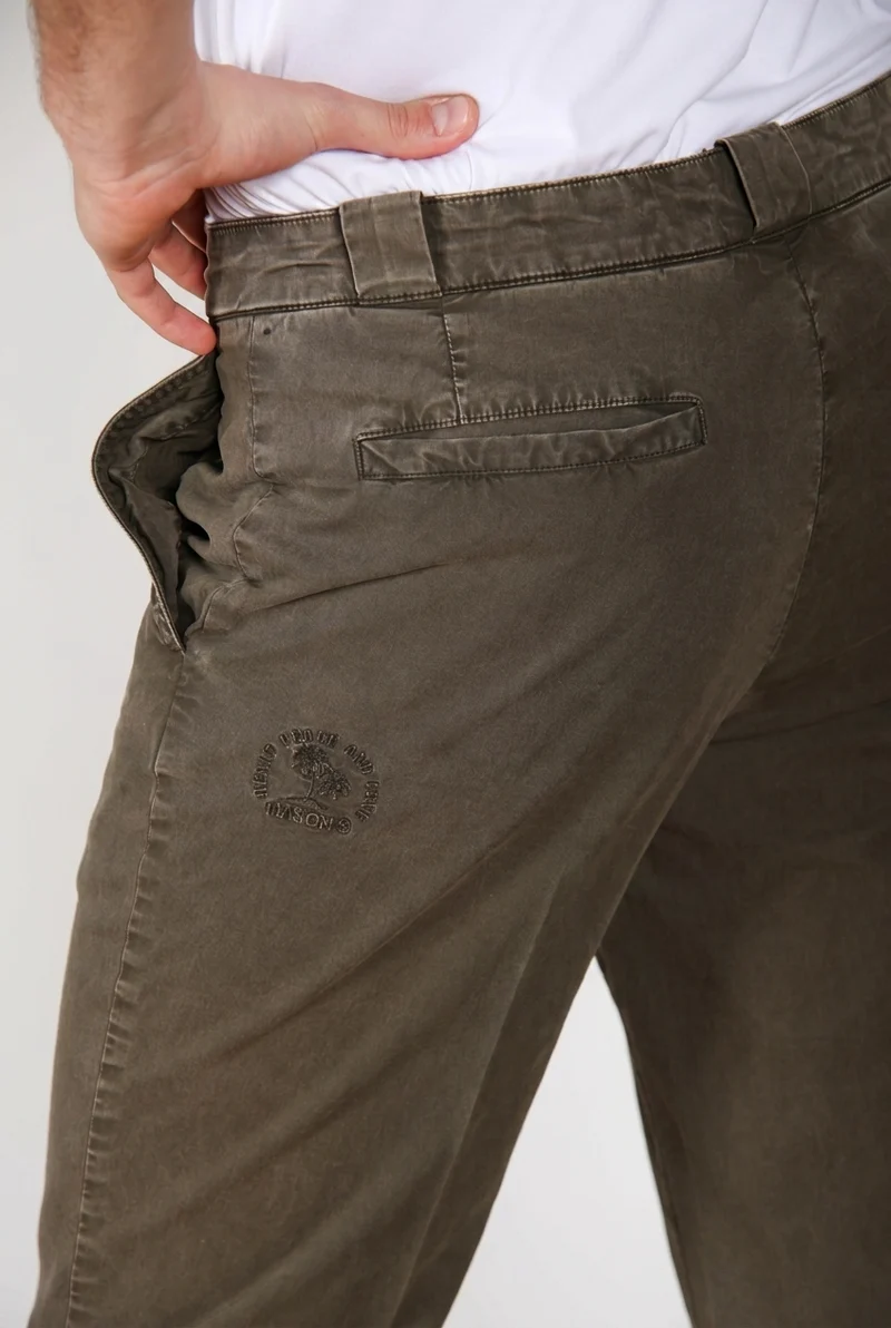 Madison M74 pantalon chino homme en twill léger stretch carrot fit