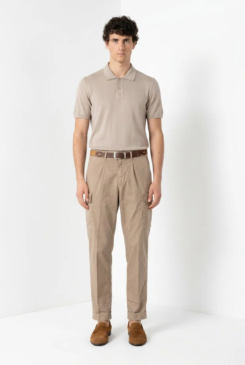 Cargo pantalon cargo homme en twill léger stretch relaxed fit