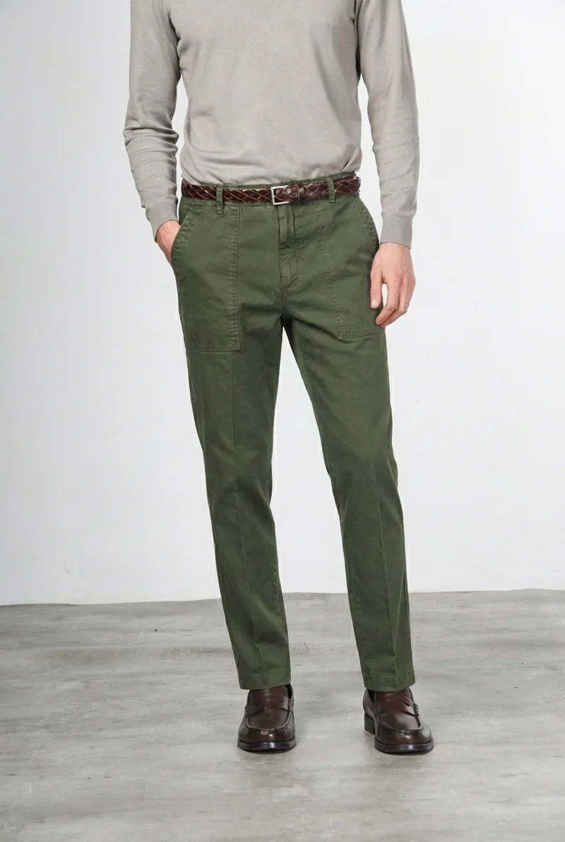 Prescott Fatigue pantalon chino homme en gabardine relaxed fit