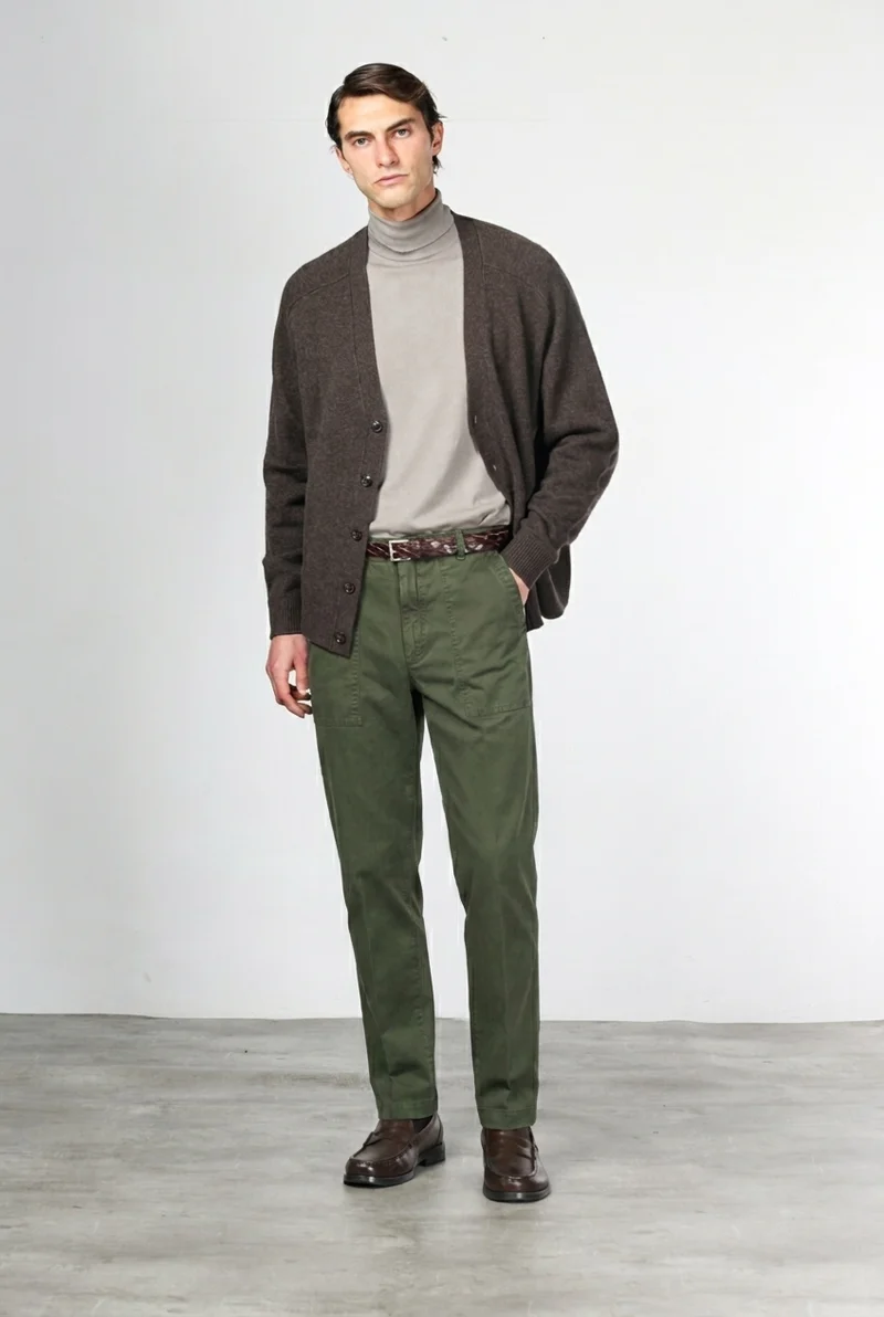 Prescott Fatigue pantalon chino homme en gabardine relaxed fit