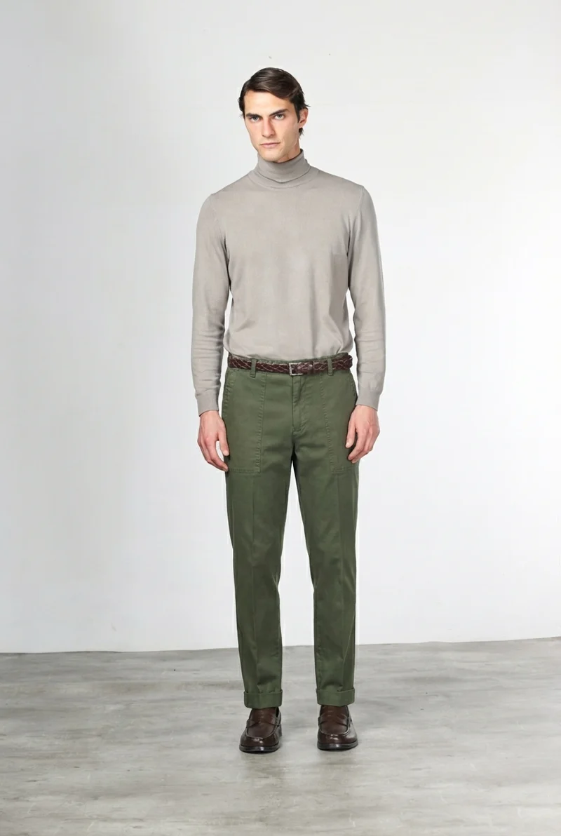 Prescott Fatigue pantalon chino homme en gabardine relaxed fit