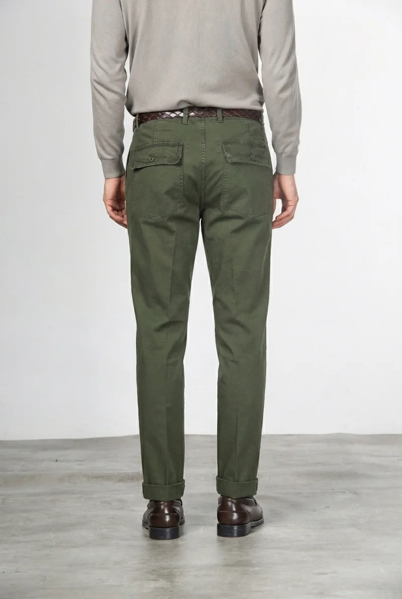 Prescott Fatigue pantalon chino homme en gabardine relaxed fit