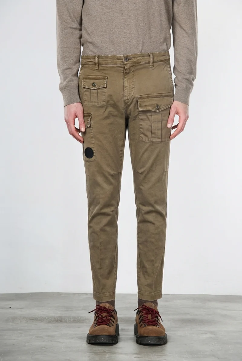 George Coolpocket pantalon cargo homme en gabardine carrot fit ①