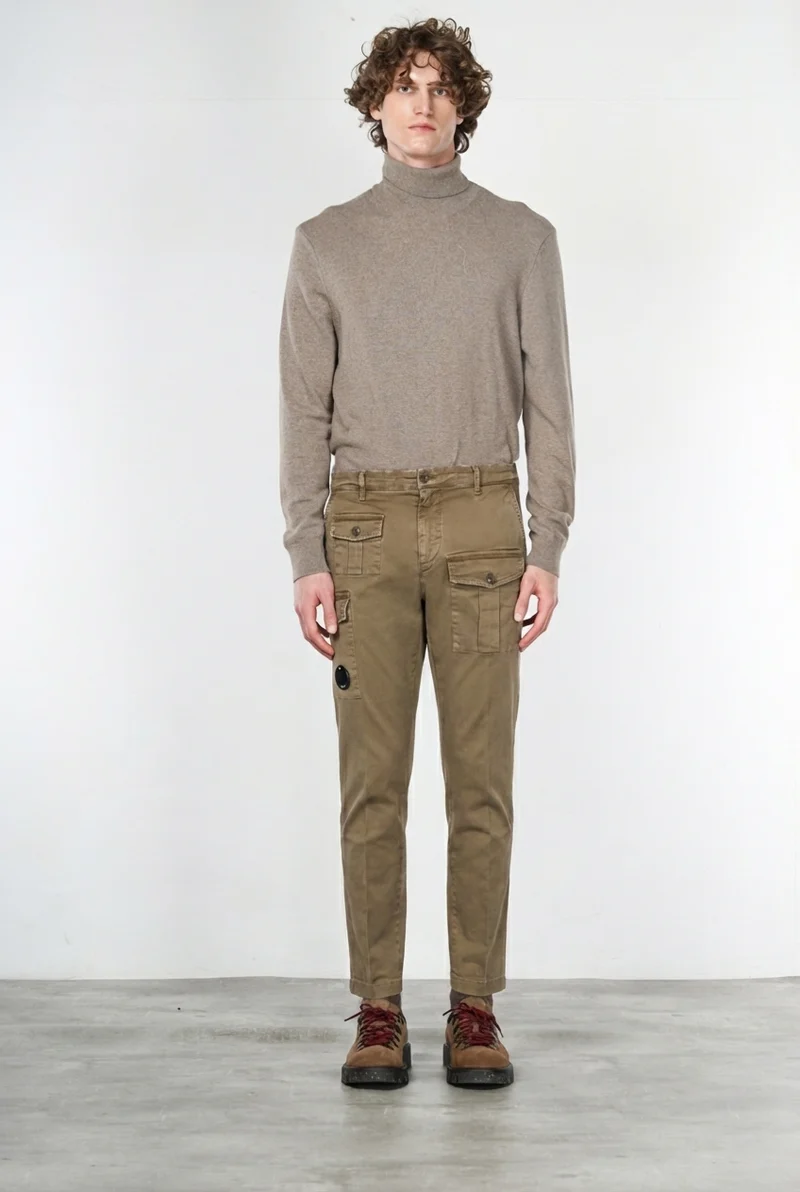 George Coolpocket pantalon cargo homme en gabardine carrot fit ①