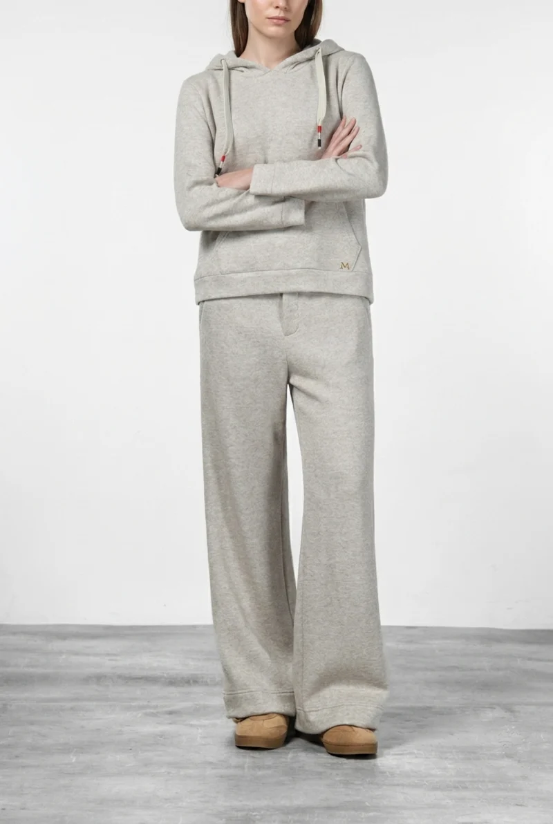 New York Studio Elax pantalon chino femme en jersey effet maille straight fit