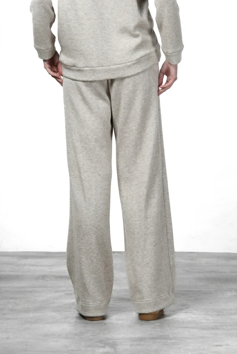 New York Studio Elax pantalon chino femme en jersey effet maille straight fit