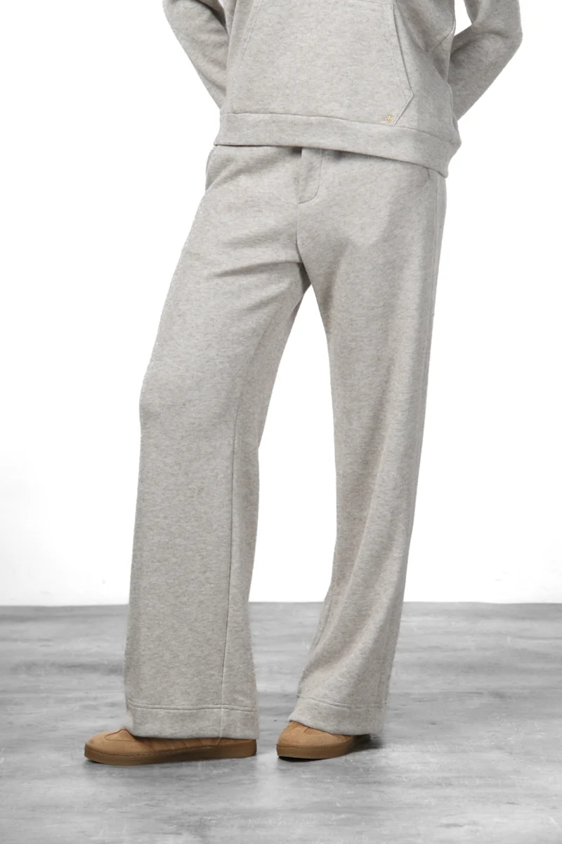New York Studio Elax pantalon chino femme en jersey effet maille straight fit
