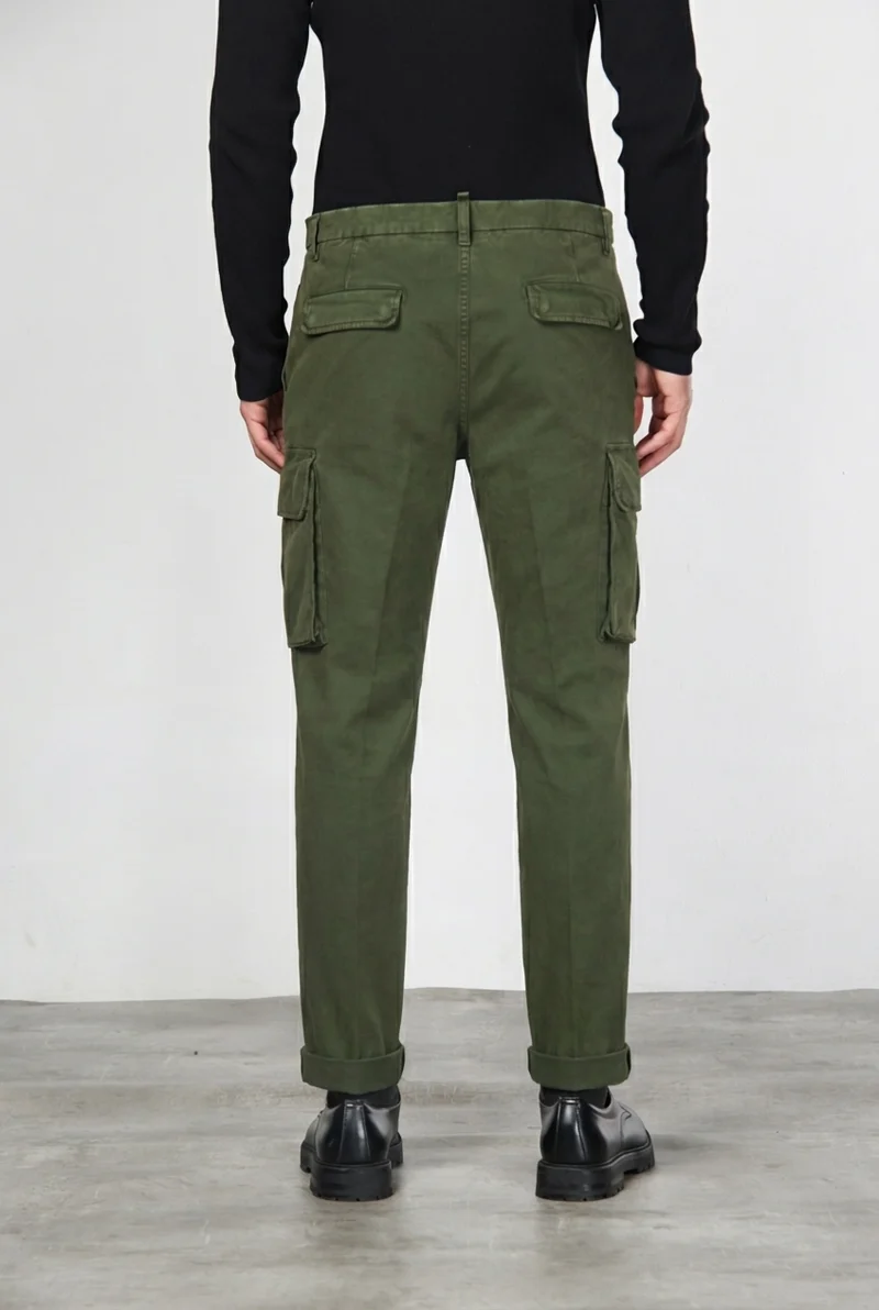 Chile pantalon cargo homme en gabardine carrot fit