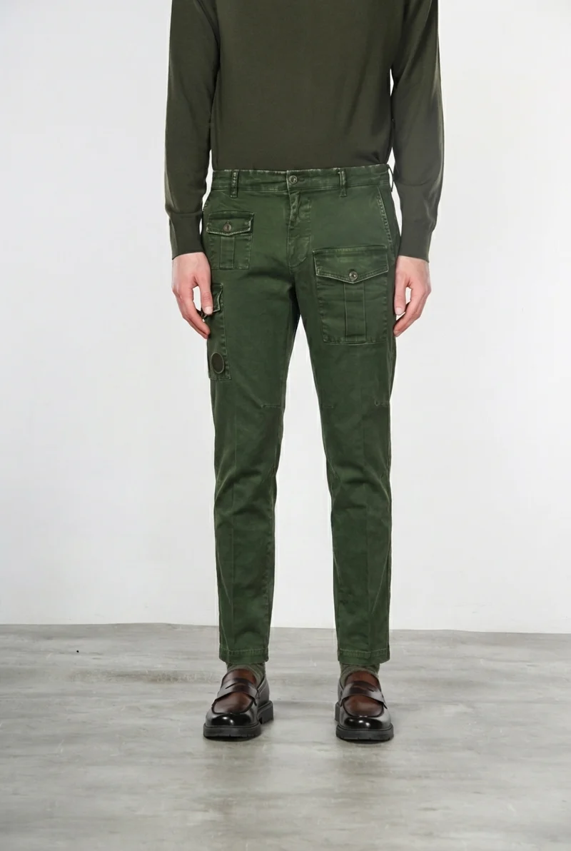 George Coolpocket pantalon cargo homme en gabardine carrot fit ①