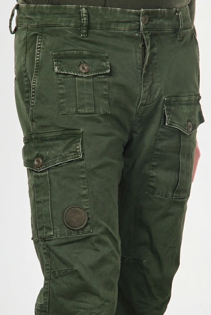 George Coolpocket pantalon cargo homme en gabardine carrot fit ①
