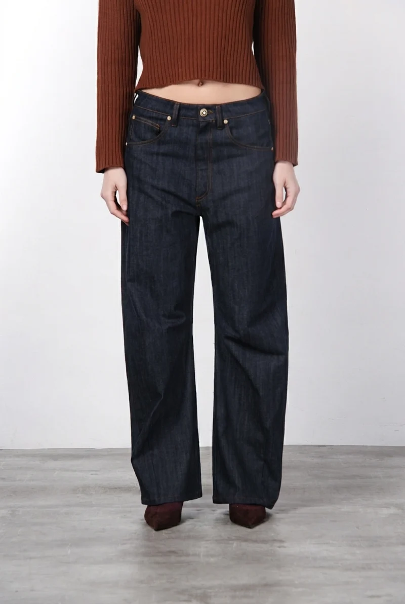 Vivienne pantalon chino 5 poches femme en denim stretch avec Balloon Fit