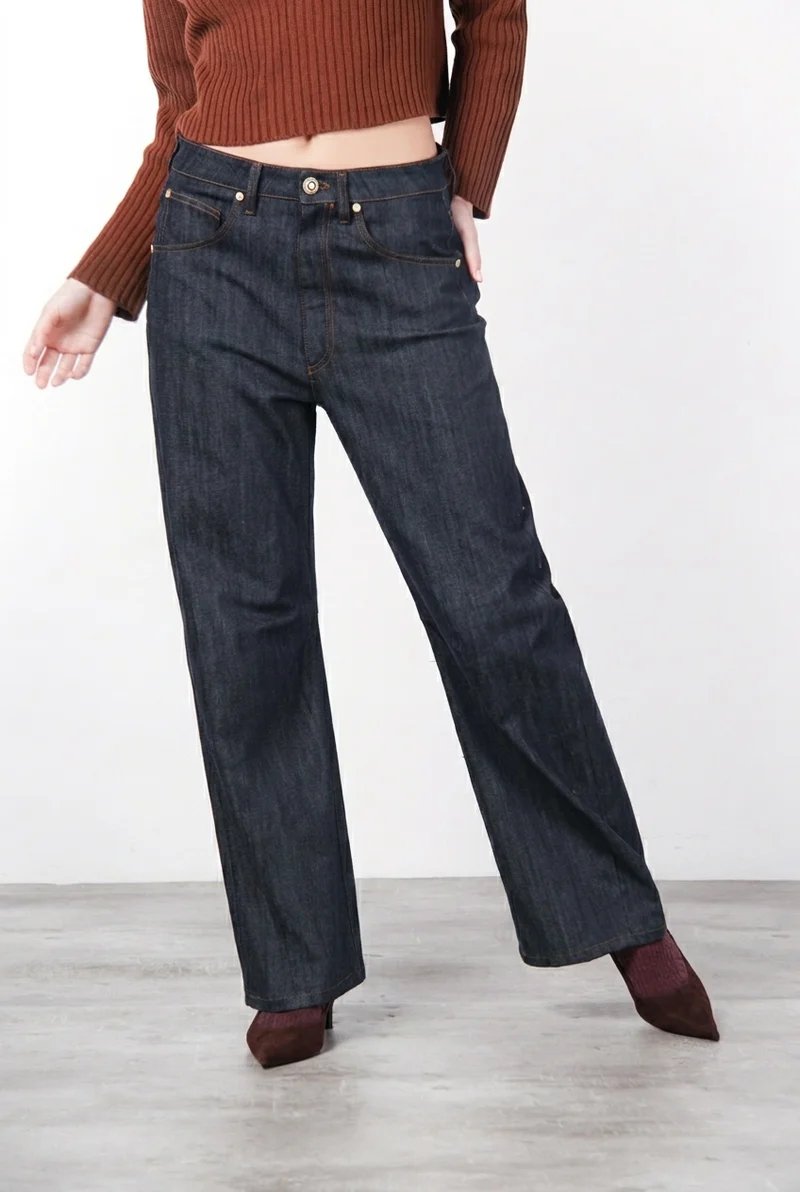 Vivienne pantalon chino 5 poches femme en denim stretch avec Balloon Fit