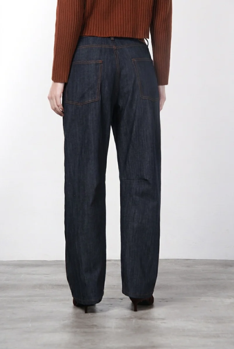 Vivienne pantalon chino 5 poches femme en denim stretch avec Balloon Fit