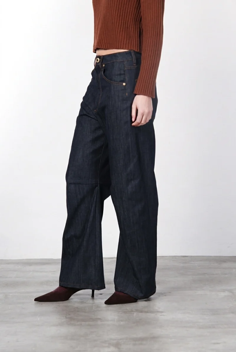 Vivienne pantalon chino 5 poches femme en denim stretch avec Balloon Fit