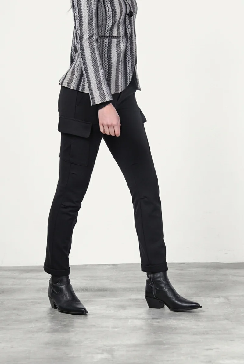 Chile City pantalon cargo femme en jersey technique slim fit