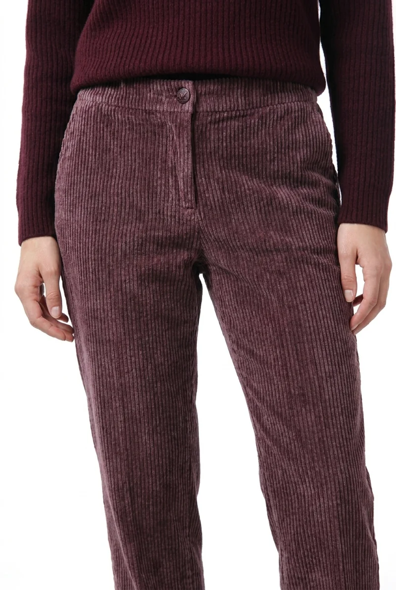 Malibu Jogger City pantalon chino femme en velours à grosses côtes relaxed fit