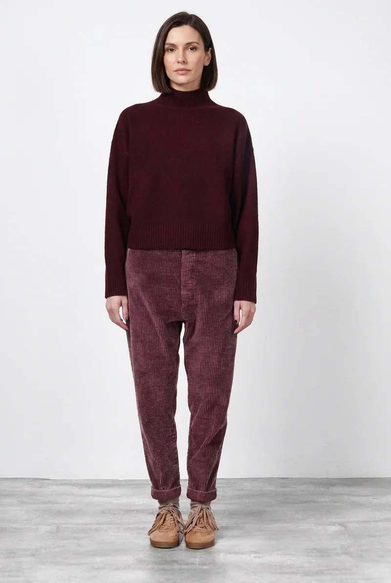 Malibu Jogger City pantalon chino femme en velours à grosses côtes relaxed fit