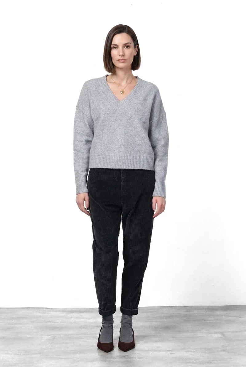 Malibu Jogger City pantalone chino donna in velluto a costa larga relaxed fit