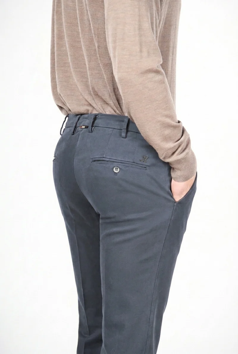 New York pantalon chino homme en gabardine stretch regular fit ①