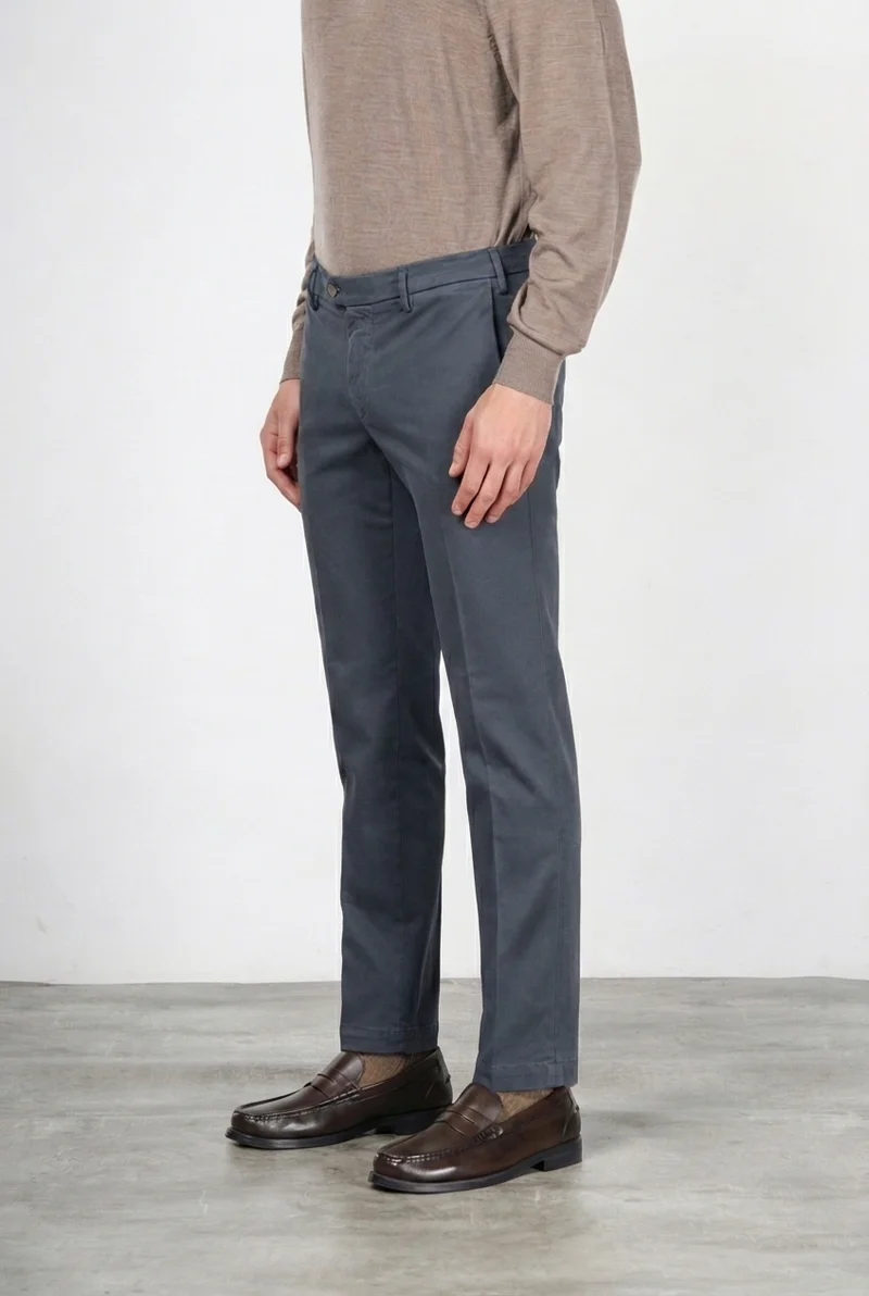 New York pantalon chino homme en gabardine stretch regular fit ①