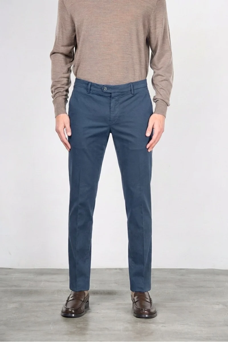 New York pantalon chino homme en gabardine stretch regular fit ①