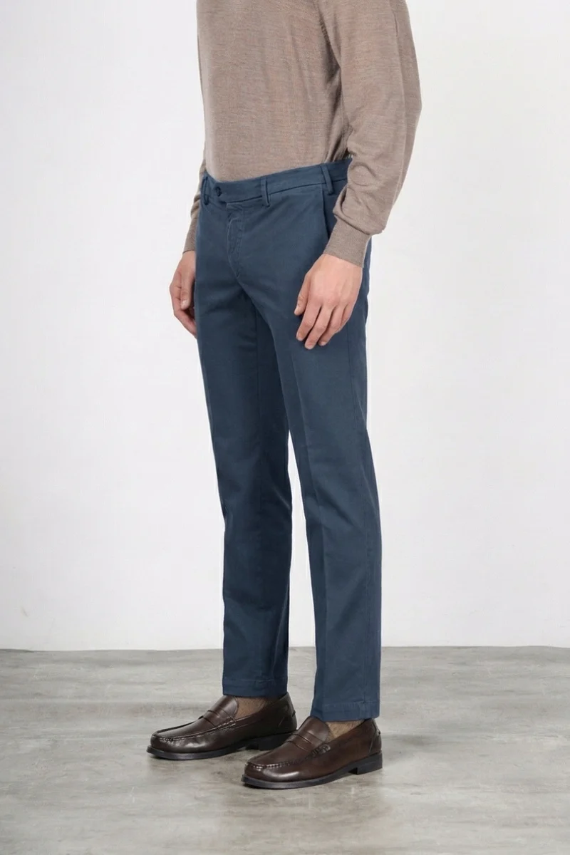 New York pantalon chino homme en gabardine stretch regular fit ①