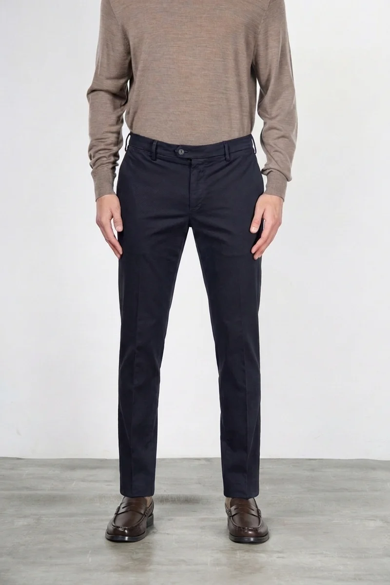New York pantalon chino homme en gabardine stretch regular fit ①