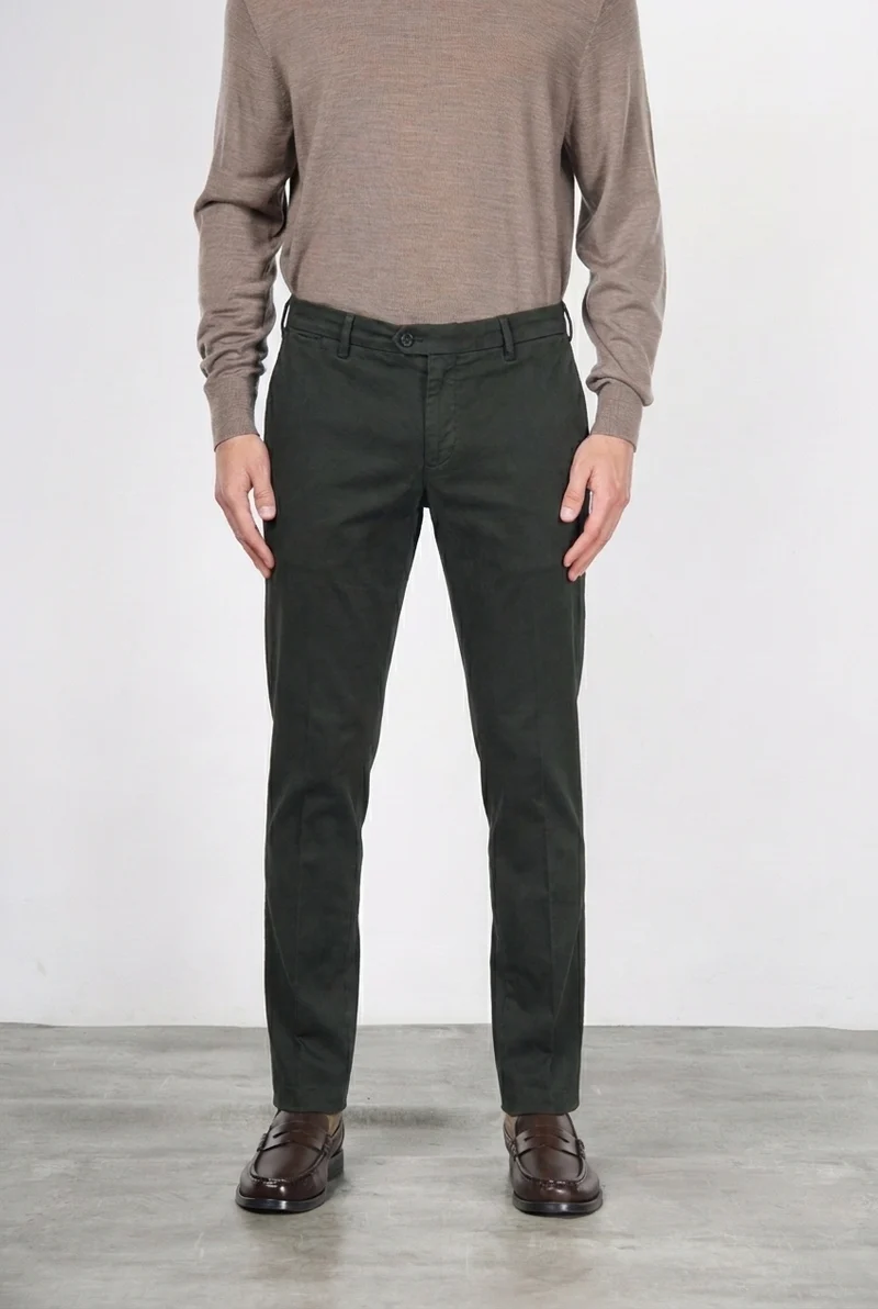 New York pantalon chino homme en gabardine stretch regular fit ①